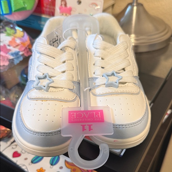 The Children's Place White and Light Blue Sneakers - Picture 2 of 5